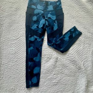 Athleta All In Blue Camo Leggings